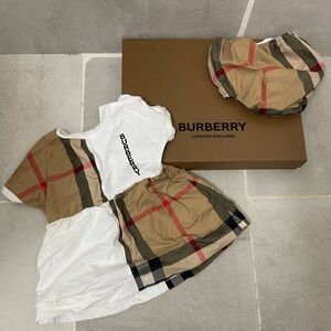 Burberry Dress Size 6M worn once with matching bottom.